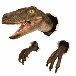 Velociraptor Statue Dinosaur Sculpture Wall Hanging Ornament