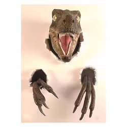 Velociraptor Statue Dinosaur Sculpture Wall Hanging Ornament