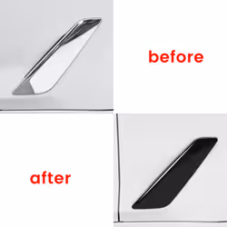 1Pair Side Wing Air Intake Cover Trim for G30 18-23 Bright black