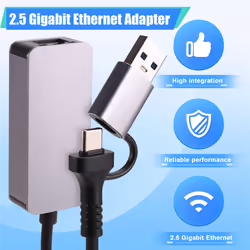 Type-C USB 3.0 to RJ45 LAN 2500Mbps High Speed 2.5G Network Card