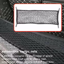 Double-Layer High Elastic Car Rear Cargo Net for SUV Car Trunk Net