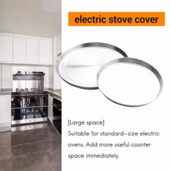4Pcs Stainless Steel Hob Covers Stove Plate Top Protector 17/21CM