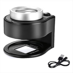 60X Double Layer Optical Magnifying Glass 395Nm Handheld Magnifier