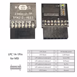 LPC TPM 2.0 Encryption Security Module 14Pin for 11