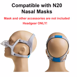 2-Pack Replacement Headgear Strap for N20 Nasal Pillow CPAP Mask