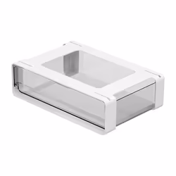 Paper Plate Holder, Plastic Storage Organizer for Kitchen Cabinet-A