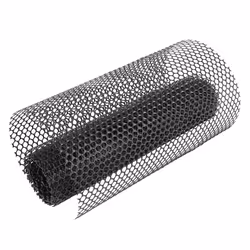 15.7 Inch X 10FT Plastic Chicken Fence Mesh for Gardening, Black
