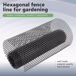 15.7 Inch X 10FT Plastic Chicken Fence Mesh for Gardening, Black