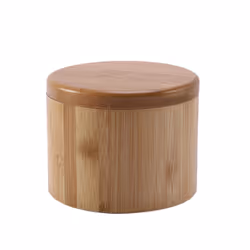 2Pcs Salt Box Wooden Storage Box With Magnetic Swivel Lid Container