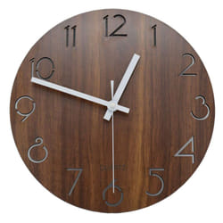 12 inch Vintage Arabic Numeral Wooden Decorative Round Wall Clock