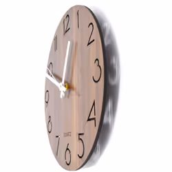 12 inch Vintage Arabic Numeral Wooden Decorative Round Wall Clock