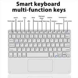 10inches Touchpad Bluetooth Keyboard Compatible with , Black