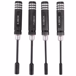 4Pcs Hex Nut Drivers Screw Driver Tools Kit, Metal 4.0/5.5/7.0/8.0mm