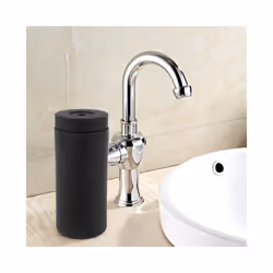 Soap Bottle for Kitchen, Silicone Dispenser for Bathroom (Black)