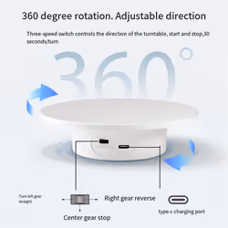Motorized Rotating Display Stand, 360 Electric Rotary Turntable