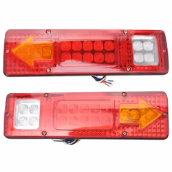 2Pcs Car 19 LED Waterproof Tail Light Truck Rear Turn Signal Light
