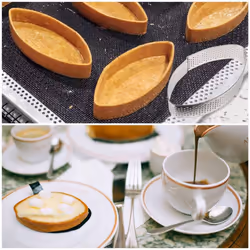 9 Pack Stainless Steel Tart Ring, Heat- Cake Mousse Molds