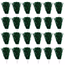 24Pcs Cheerleading Pom Poms for Adults Kids Cheerleaders Green