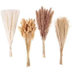 100 PCS Dried Pampas Grass Decor Bouquet for Wedding Boho Decor