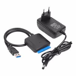 USB to Sata Data Cable, 2.5/3.5 Inch USB3.0 Easy Drive Cable(EU Plug)