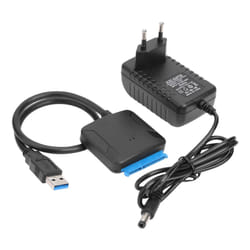 USB to Sata Data Cable, 2.5/3.5 Inch USB3.0 Easy Drive Cable(EU Plug)