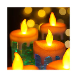 LED Christmas Candles Colour Changing LED Candle Lights Desk Rose Red