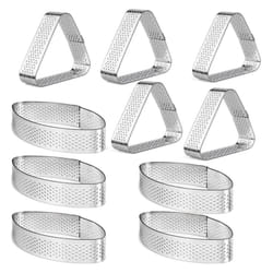 Boat Shape & Triple-Cornered Stainless Steel Tart Ring Mould Tools
