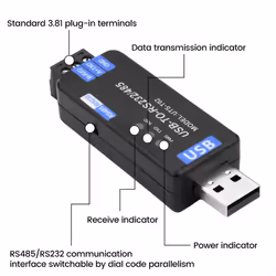 USB to RS485/RS232 Communication Module