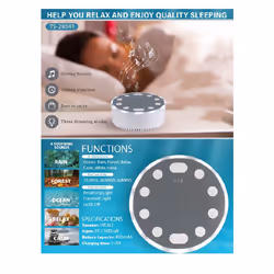 Baby White Noise Machine USB Rechargeable White Noise Sound Machine
