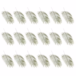 18Pcs Artificial Palm Leaves Plants Faux for Leaves Hawaiian