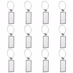 Sublimation Blank Keychain Rectangle Metal Heat Transfer Keychain