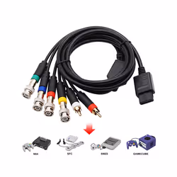 RGB/RGBS Cable for N64 SFC SNES Video Consoles Composite Cable