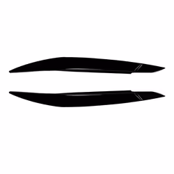 Car Headlight Lamp Eyebrows Cover Trim for Gloss Black
