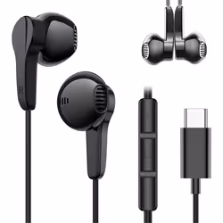 USB C Headphones Magnetic Wired Earbuds with Microphone