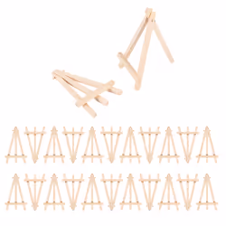 24 Pack Mini Wood Display Easel Wood Easels Set For Paintings Craft