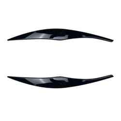 Car Glossy Black Headlights Eyebrows Eyelids Cover for 3 Series