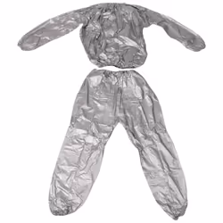 Heavy Duty Fitness Weight Loss Sweat Sauna Suit Silver XL