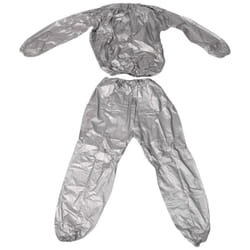 Heavy Duty Fitness Weight Loss Sweat Sauna Suit Silver XL