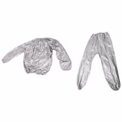 Heavy Duty Fitness Weight Loss Sweat Sauna Suit Silver XL
