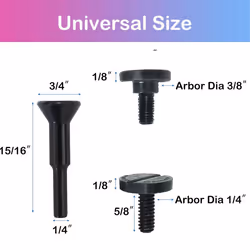 1/4In Cut-Off Wheel Mounting Mandrel Holder 3/8In & 1/4In Arbor Hole