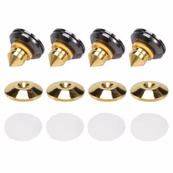 4 Set Gold Speaker Spike with Floor Stand Foot Isolation Speaker