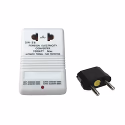 110V/120V To 220V/240V Dual Channel Voltage Converter Adapter EU Plug