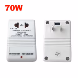 110V/120V To 220V/240V Dual Channel Voltage Converter Adapter EU Plug