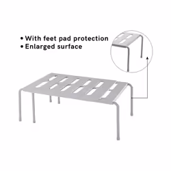 Kitchen Shelf Organizer, with Retractable, Plastic Organizers White