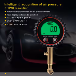 Upgrade Digital Tire Pressure Gauge Air Chuck and Compressor
