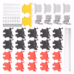 DIN Rail Terminal Blocks Kit Terminal+Ground Blocks+Aluminum Rail