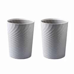 Plastic Small Trash Can Wastebasket, Garbage Container Basket(grey)