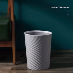 Plastic Small Trash Can Wastebasket, Garbage Container Basket(grey)