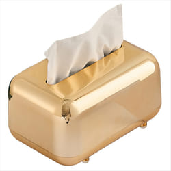 Luxury Golden Tissue Boxes Storage Napkin Holder Paper Case Organizer