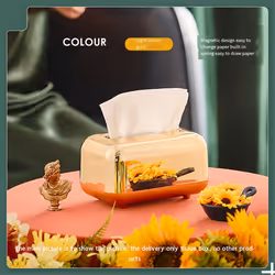 Luxury Golden Tissue Boxes Storage Napkin Holder Paper Case Organizer